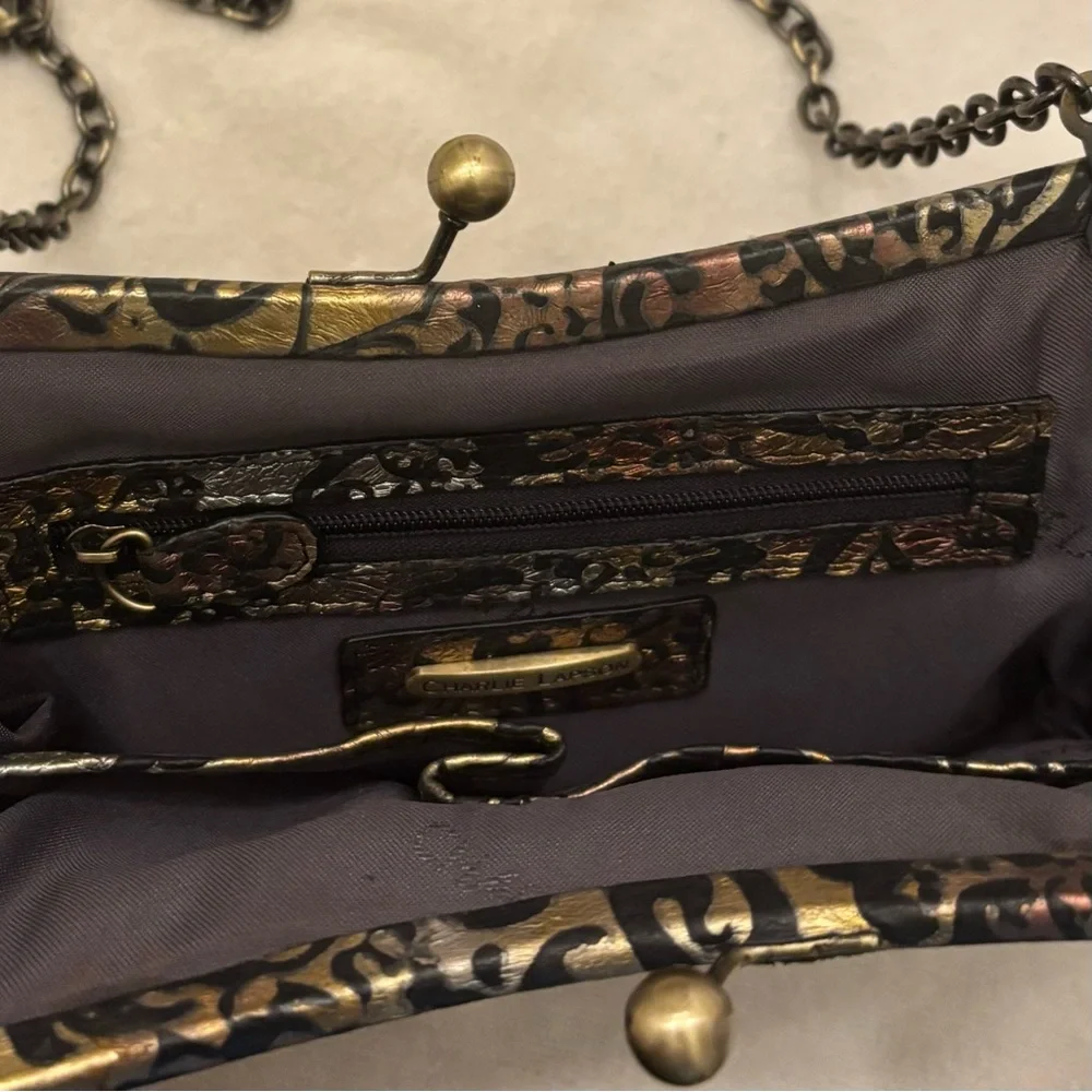 Charlie Lapson embossed brocade purse - Picture 7 of 11